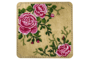 Набір для створення органайзера з вишитою кришкою «Рожеві троянди» FLZB-250